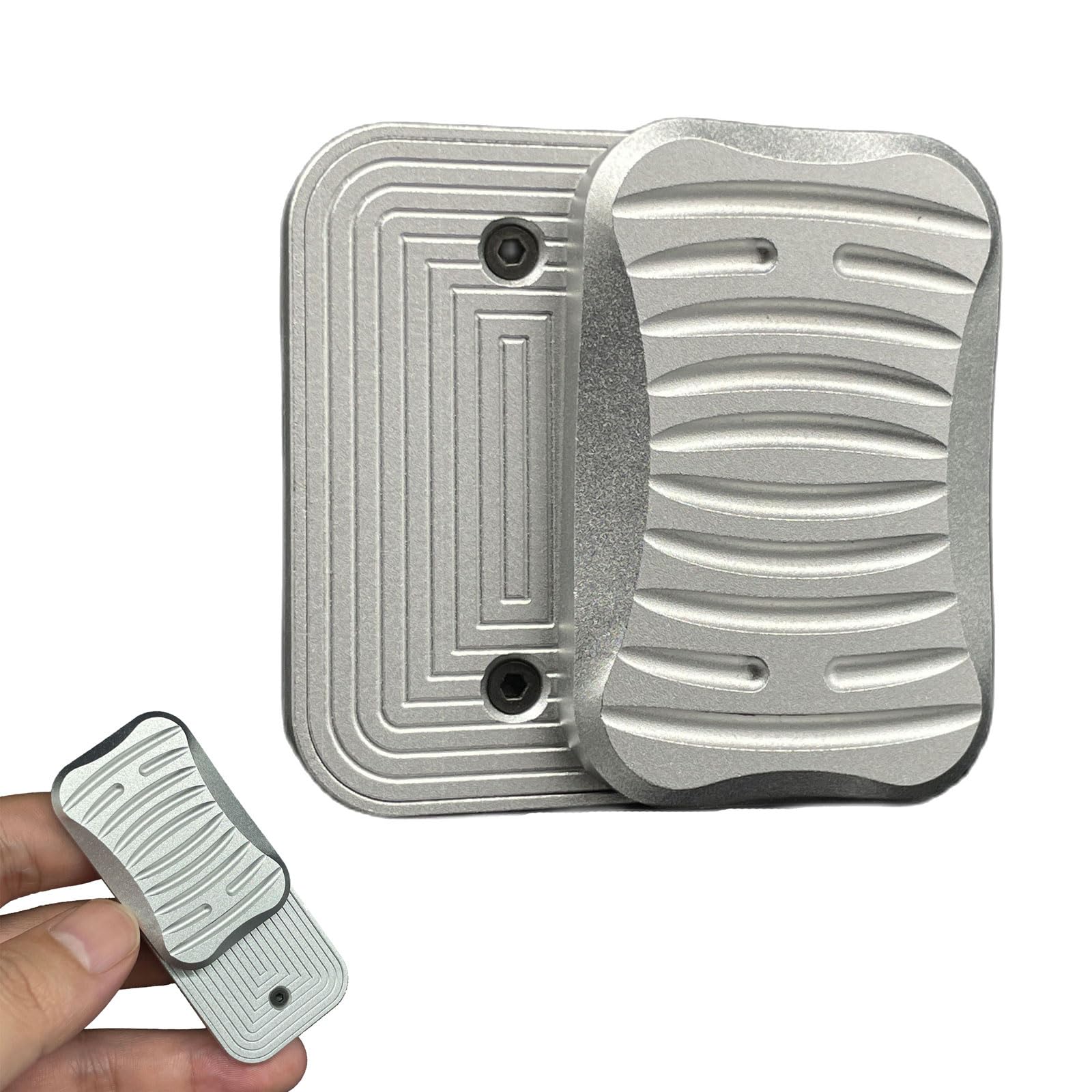 Unrestricted Push 3 Click Haptic Slider EDC Fidget Clicker Metal Fidget Toys ADHD Tool Anti-Anxiety Office Desk Toys Adult Stress Relief Toys (Sword Mark Alloy Haptic Slider)