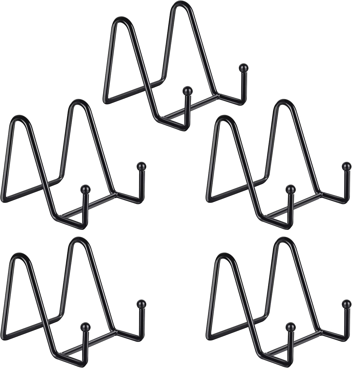 Decolore 5 Pack 3 Inch Small Easel Metal Display Stands