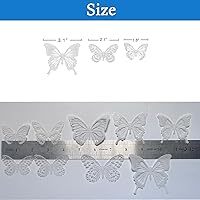 Vista 5 de Ewong 54 piezas de decoración de pared de mariposa 3D blanca – Decoración de mariposa decorativa de pastel de fiesta – Calcomanía de pared extraíble