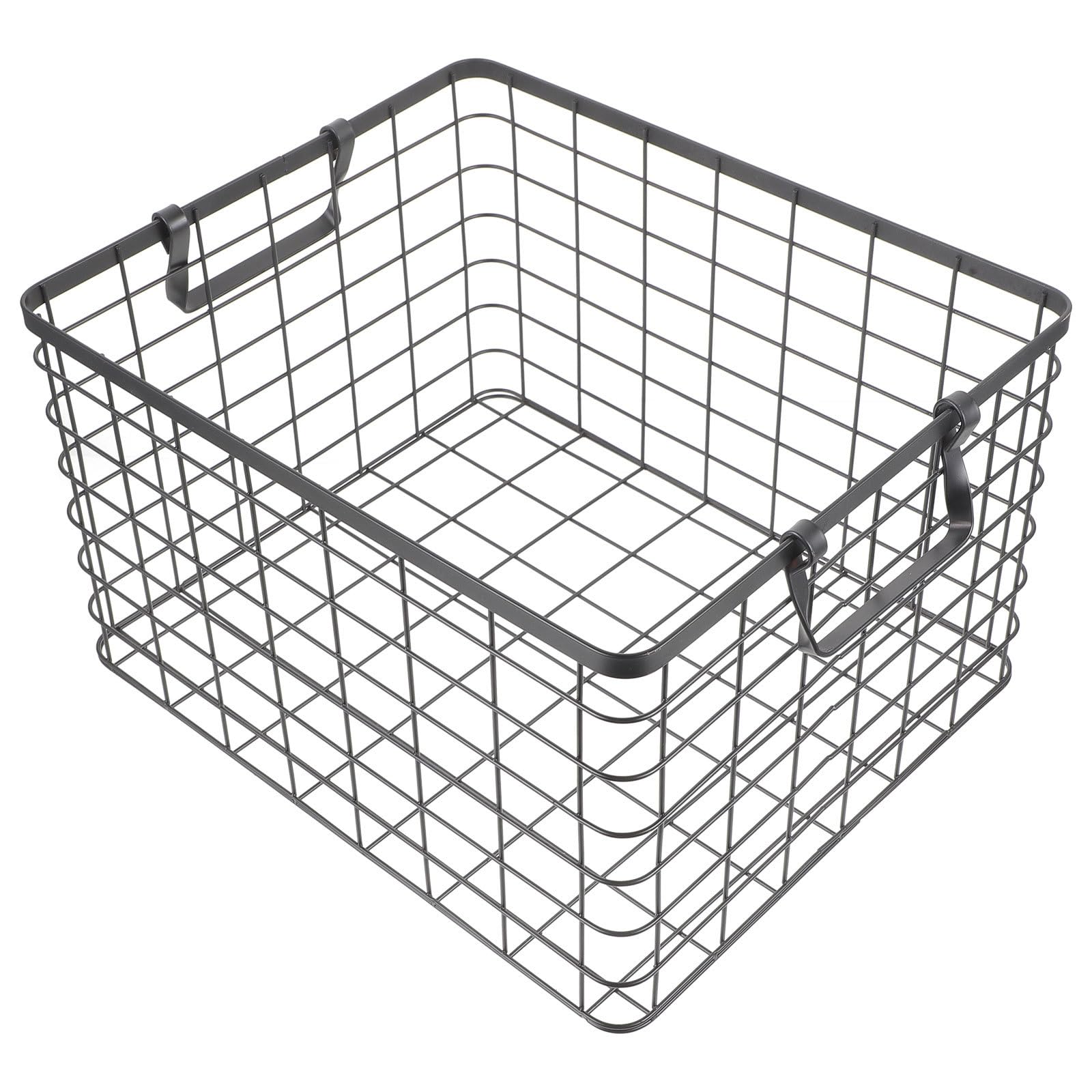 TOYANDONA Brennholzkorb Metall mit Griff Mittlere Größe 34x28x20cm Robuster Draht Holzscheithalter für Innen Außen Faltbar Großer Stauraum Multifunktionaler Holzorganizer