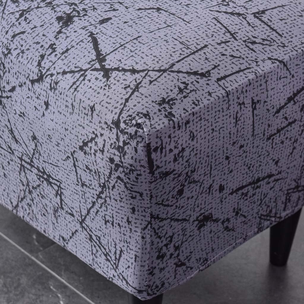 Rectangular Ottoman Cover Stretch Slipcover for Footstool Non-Slip Seat Protector with Elastic Bottom for Easy Fit Suitable for Small Ottomans and Footrests