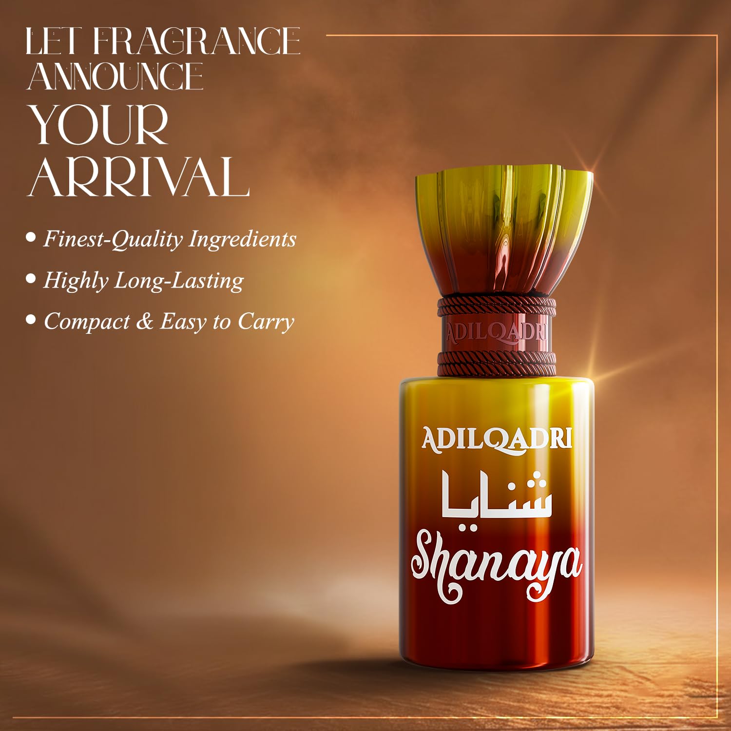 AdilQadri Shanaya Luxus Attar Parfüm - Unisex, 100% alkoholfrei, langanhaltender Duft, 0,4 Unzen