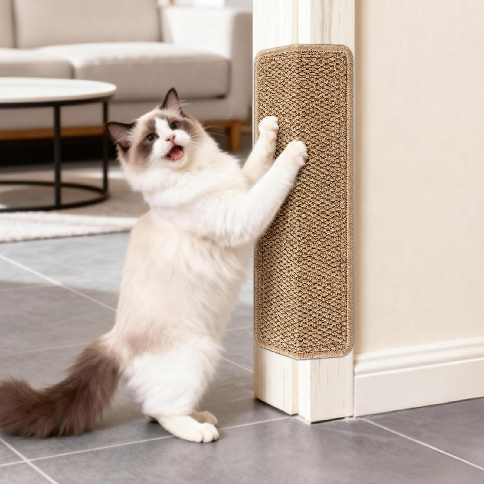 ENONCI Cat Scratcher Mat, Door Protector from Cat Scratching Pad 50 x 20 CM Cat Wall Corner Scratcher, Anti Scratch Door Frame Furniture Protector for Indoor Cats — image 1