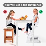 Fornel Clean Slate Chaise haute , une pièce maîtresse minimaliste en blanc pur , entièrement réglable Montessori Design qui grandit avec votre enfant