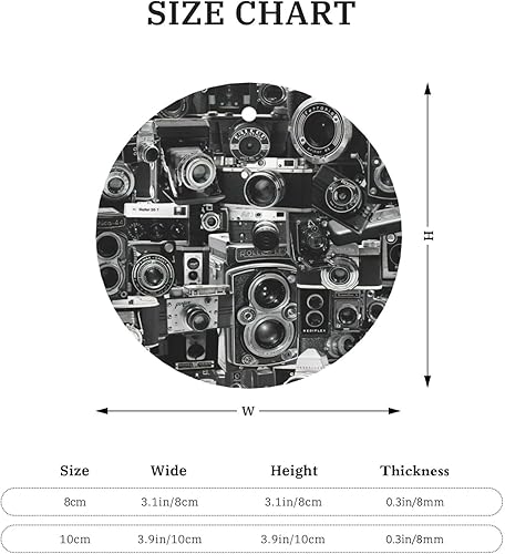 Miniatura 4 de Retro Cool Camera Collection Print Modern Round Christmas Ornaments, Ready-to-Hang Christmas Vacation Ornaments and Decor