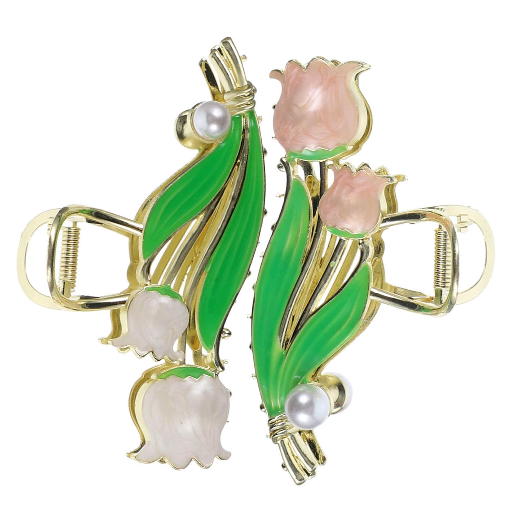 MAGICLULU 6 Piezas gran horquilla hair clips horquillas moño para mujer hair topper pasador fresa tulipán Decorar Accesorios para el cabello Perder clip de garra Metal