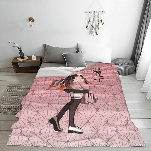 Miniatura 7 de Manta de anime súper suave, forro polar de franela novedosa, ligera para todas las estaciones, manta cálida para adultos y niños, de 5 a 60 x 50