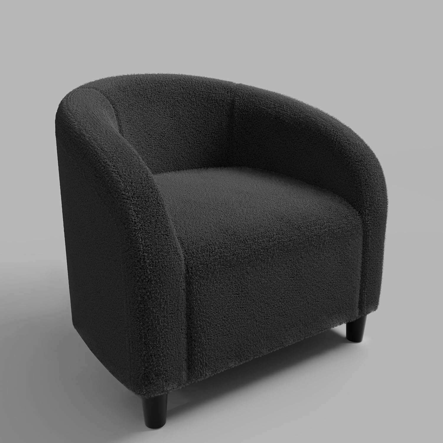 Zstar Bouclé Sessel mit Armlehnen gepolstert für Wohnzimmer Schlafzimmer