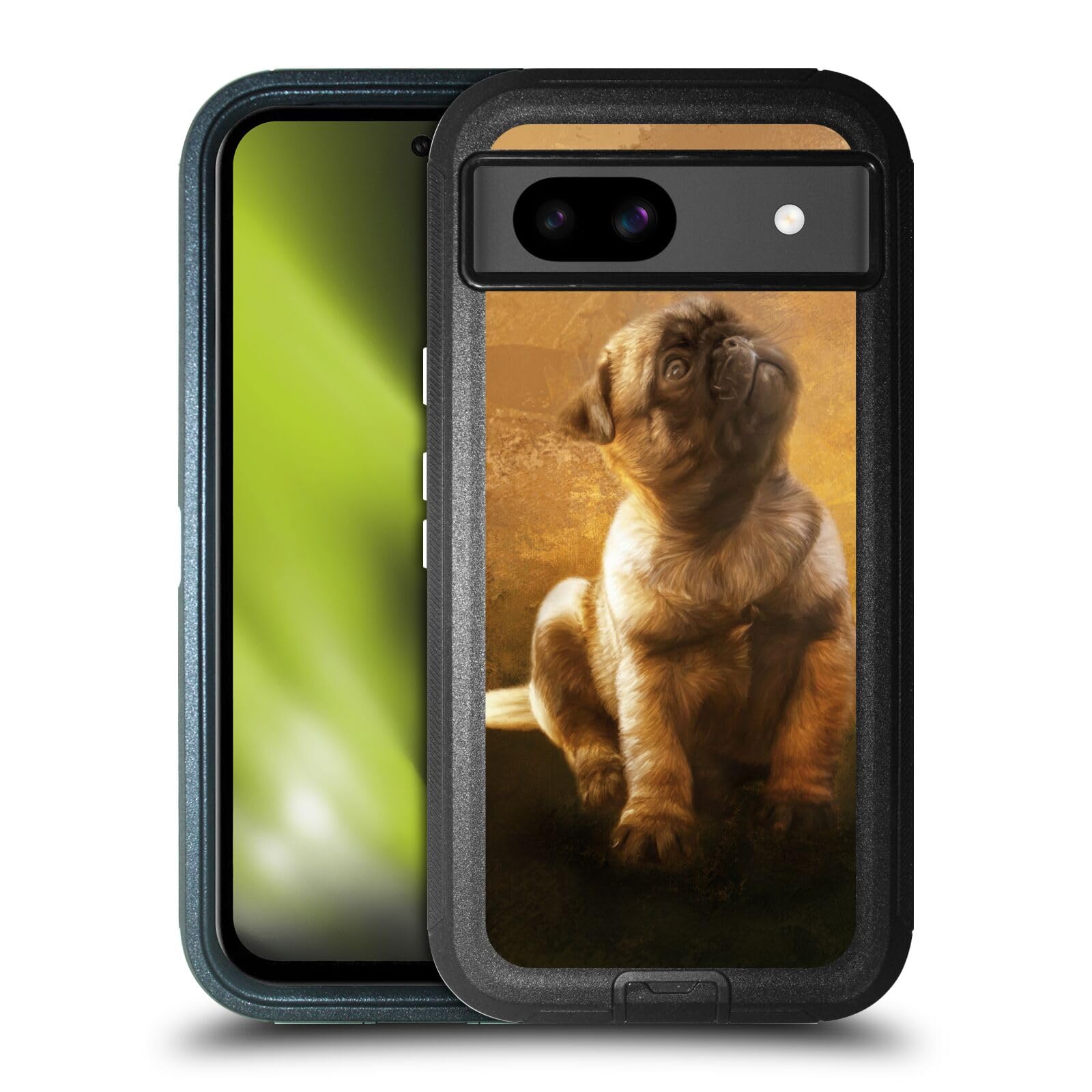 Coque Google Pixel 8a antichoc ultra-blindé imprimé Pug - 8