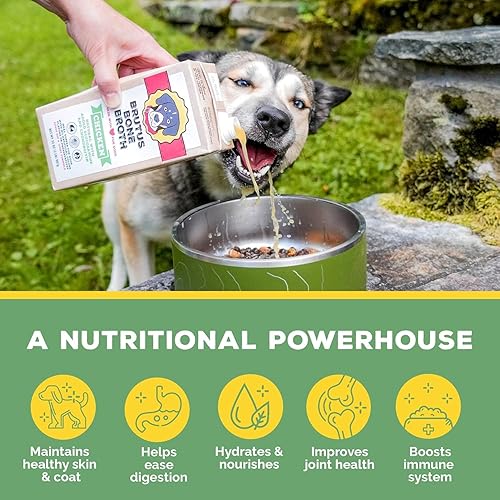 Miniatura 9 de Brutus Bone Broth para perros  Todo natural  Hecho en Estados Unidos  Glucosamina y condroitina para articulaciones saludables  Ingredientes de