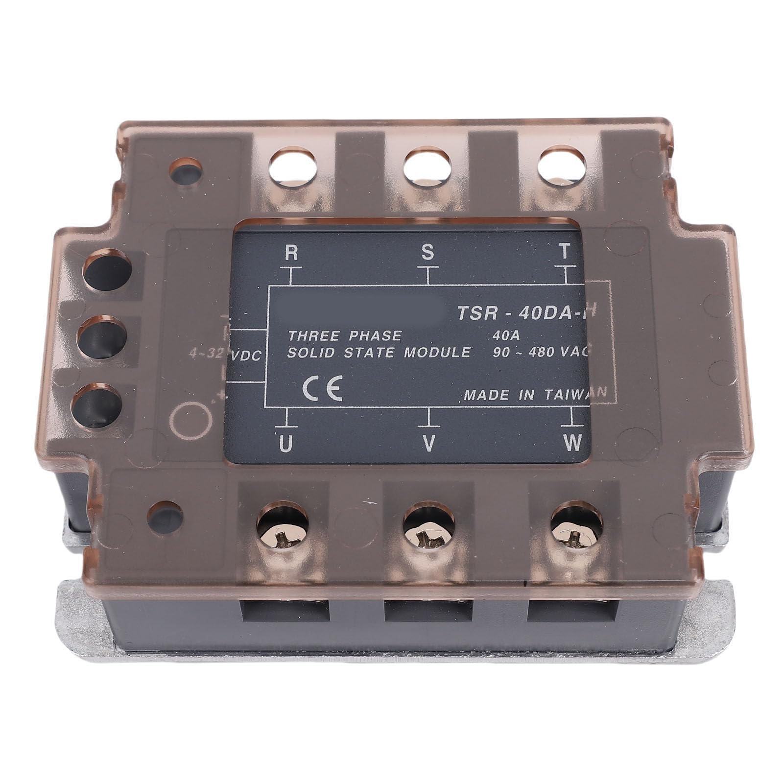 FILFEEL TSR-40DA-H Trójfazowy Przekaźnik Stanu 40 A 90–480 V AC Trójfazowy moduł Tyrystorowy z płytą bazową do Sterowania Silnikami Przemysłowymi i Zarządzania mocą