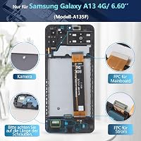 RongZy Samsung Galaxy A13 4G/A135F/A137 Kijelző Csere Érintőképernyővel - Fekete Kerettel + Szerszámkészlet Telefonjavításhoz 2