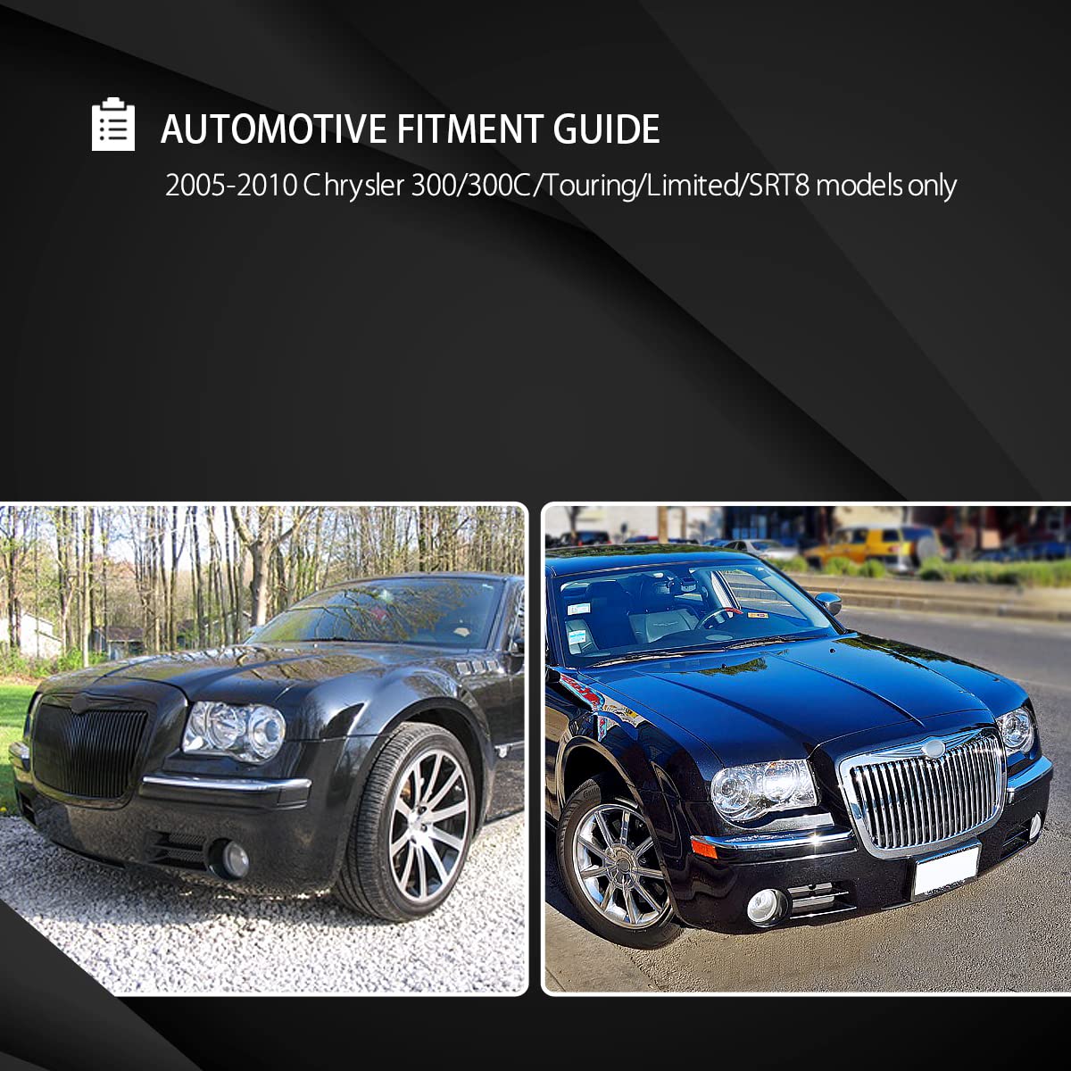 Amazon | Autozensation クライスラー300 300C 2005-2010、垂直グリル 