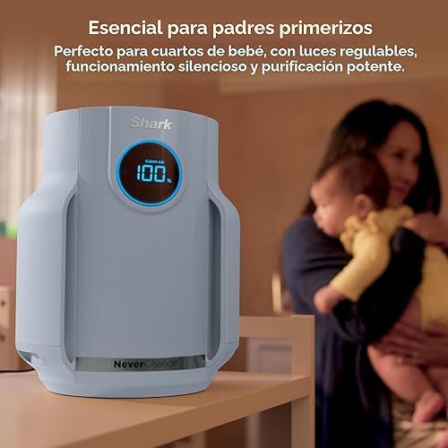 Miniatura 4 de Shark Purificador de aire para el hogar, NeverChange Compact Pro, para dormitorio, guardería, oficina en casa, dormitorio, filtro HEPA, captura