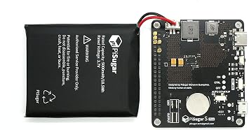 PiSugar S Plus 5000mAh Portable Pwnagotchi UPS Battery Module Power Management for Every Raspberry Pi 3B/3B+/4B Model Accessories HandheldNot Include Raspberry Pi