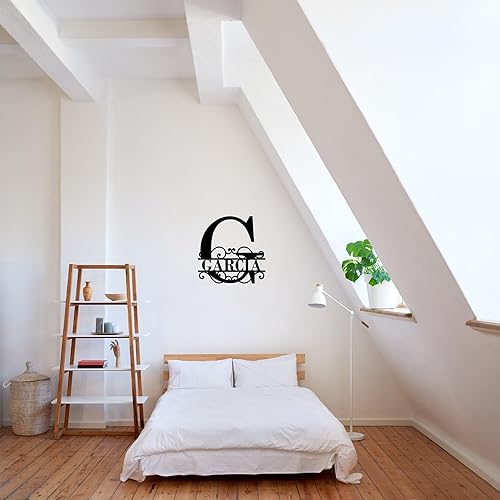 Miniatura 2 de Custom Metal Signs  Metal Name Sign  Split Letter Monogram Wall Decor  Metal Wall Art  Metal Wall Art Last Name Sign  Family Name Sign  Personalized