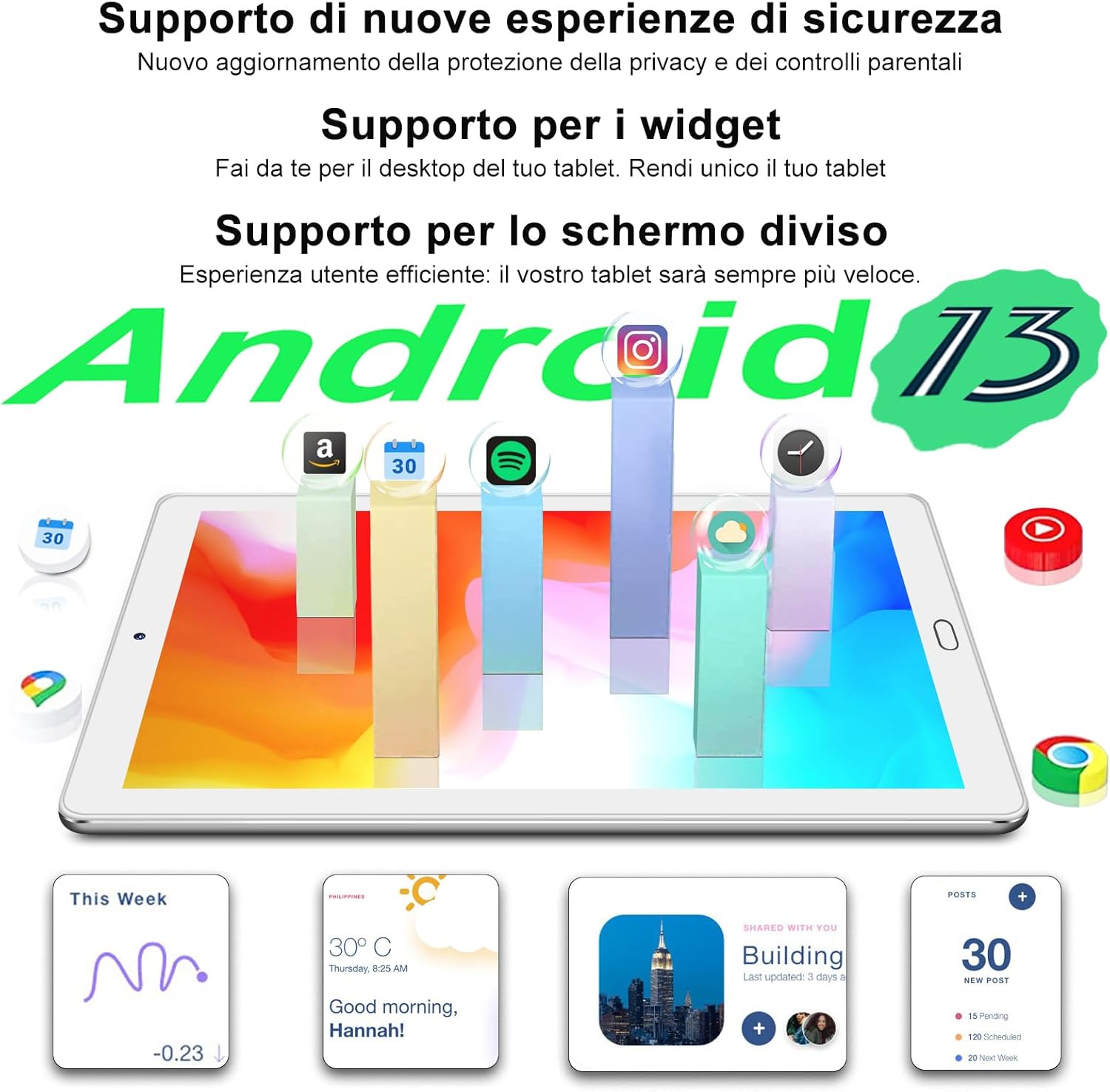 YESTEL Tablet 10 Pollici Android 13 OS, 10 GB RAM 64 GB ROM(1 TB Espandibile) HD Tablet con 5G Wi-Fi, GPS, Bluetooth 5.0, 6000 mAh, Oro YESTEL Tablet 10 Pollici Android 13 OS, 10 GB RAM 64 GB ROM(1 TB Espandibile) HD Tablet con 5G Wi-Fi, GPS, Bluetooth 5.0, 6000 mAh, Oro