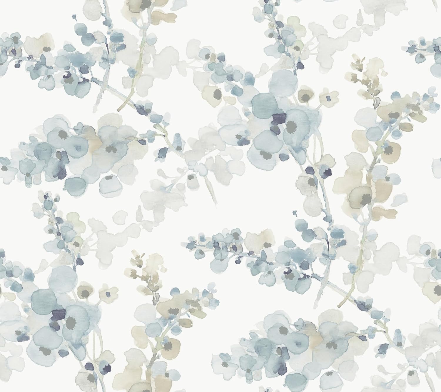 Candice Olson Blossom Fling Blue Peel and Stick Wallpaper, PSW1602RL