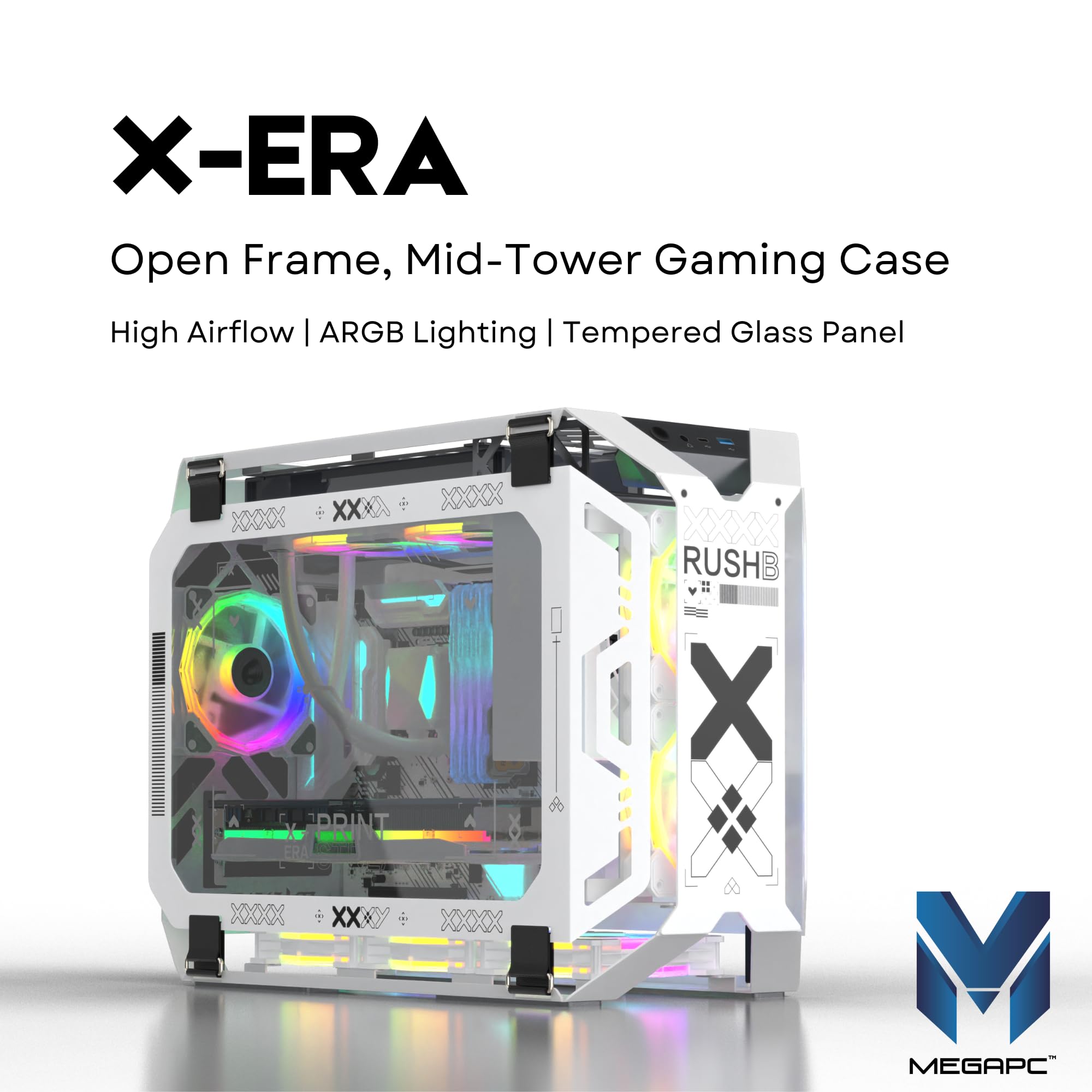 Mega PC X-Era Open-Frame Mid-Tower Micro-ATX/Mini-ITX Gaming Case