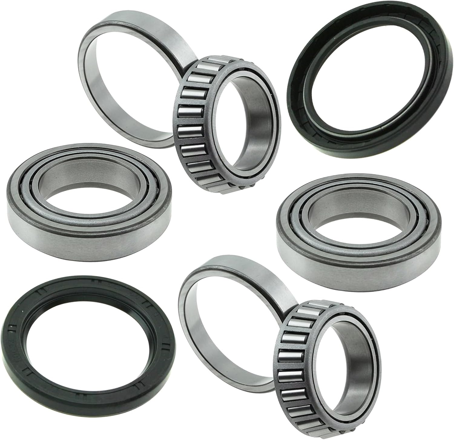 Maxfavor 6PCS Front Wheel Hub & Bearing & Seal Kit Assembly Fit for 1980-1995 Suzuki SJ410 SJ413 Samurai JA JL JS Base 1.3L 1.0L / WT517004 WS1948