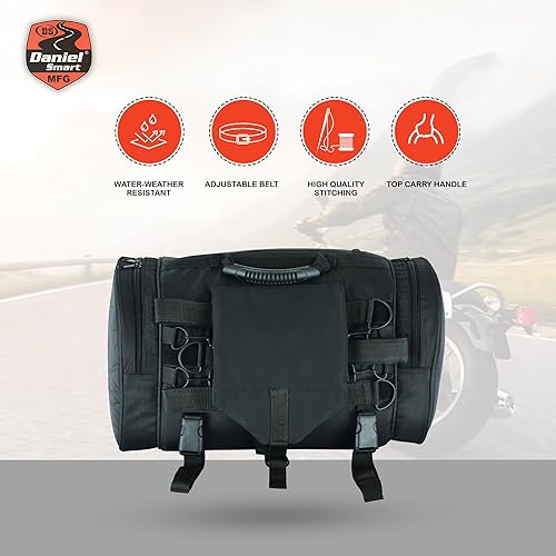 Miniatura 3 de Daniel Smart - Bolsa enrollable para motocicleta con múltiples bolsillos, asegura tu equipaje y cosas con facilidad, incluye cubierta de lluvia para