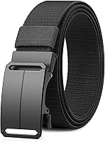 Justnard Stretch Ratchet Belt for Men - Adjustable Nylon Web Tactical Work Belt with Quick Release Buckle