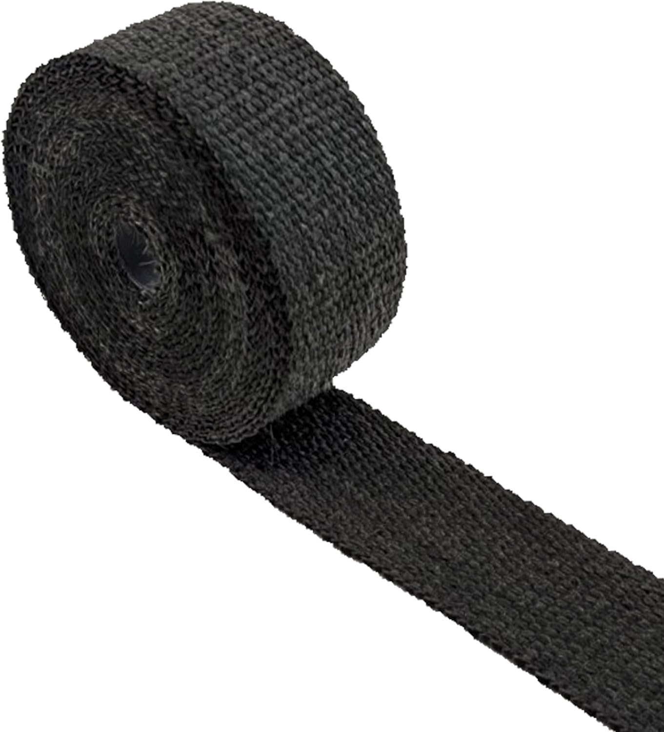 BLACK High Temperature Header Exhaust Pipe Insulation Wrap Roll Black 1/8" X 2" X 50' - Thermal Zero