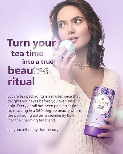 Vista 18 de LOVARE 1001 Nights - Té de hojas sueltas de 2.82 oz, fabricado en Ucrania, té negro y verde, manzana, aciano, caléndula, rosa, pétalos de cártamo