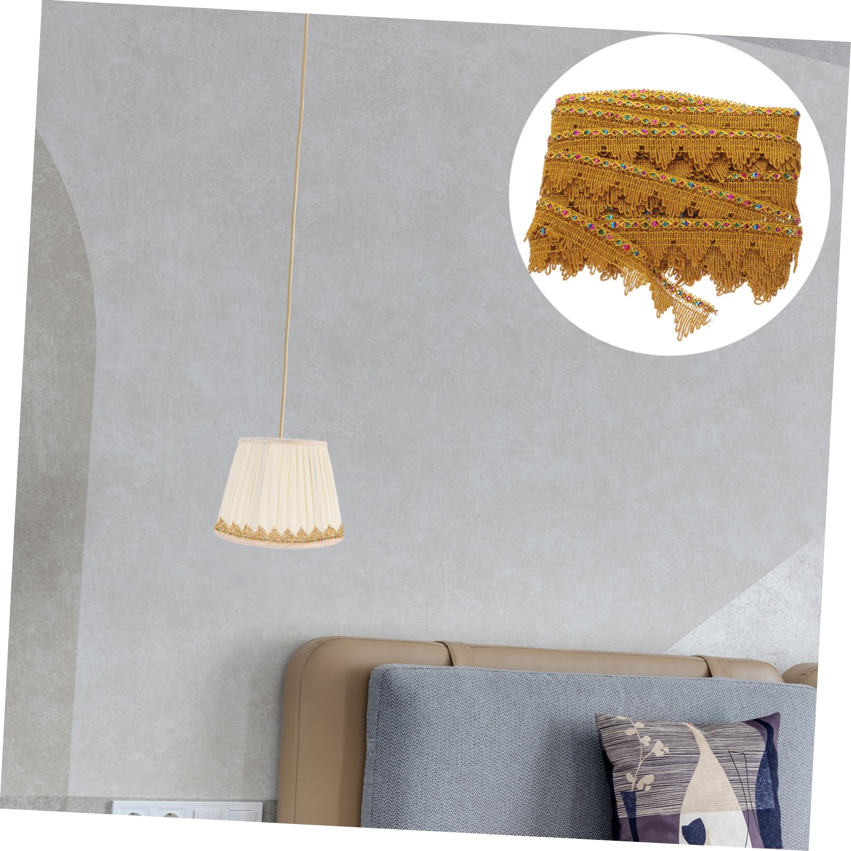 3 Pezzi Di Da Cucire Ornamento Passamaneria Intrecciata Per Vestiti Frange Decorazione
