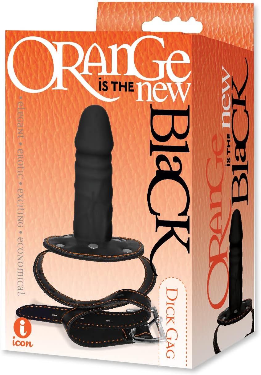 Sex Toy Gift Set Bundle of Shades Jelly TPR Gradient Strapless Strap On - Pink/Yellow and Icon Brands The Orange is The New Black Silicone Dick Gag