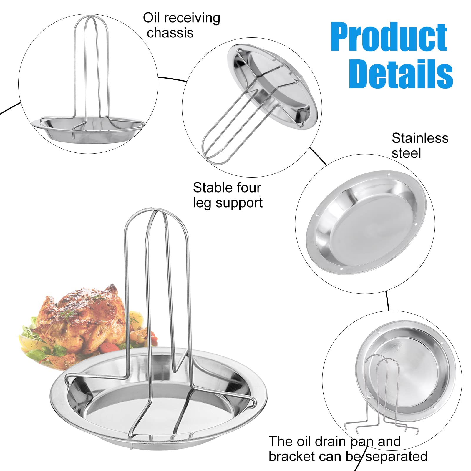 antcher Huhn Braten Rack Edelstahl Antihaft Vertikal Huhn Halter BBQ Chicken Bräter Ständer für Backofen oder Grill antcher Huhn Braten Rack Edelstahl Antihaft Vertikal Huhn Halter BBQ Chicken Bräter Ständer für Backofen oder Grill