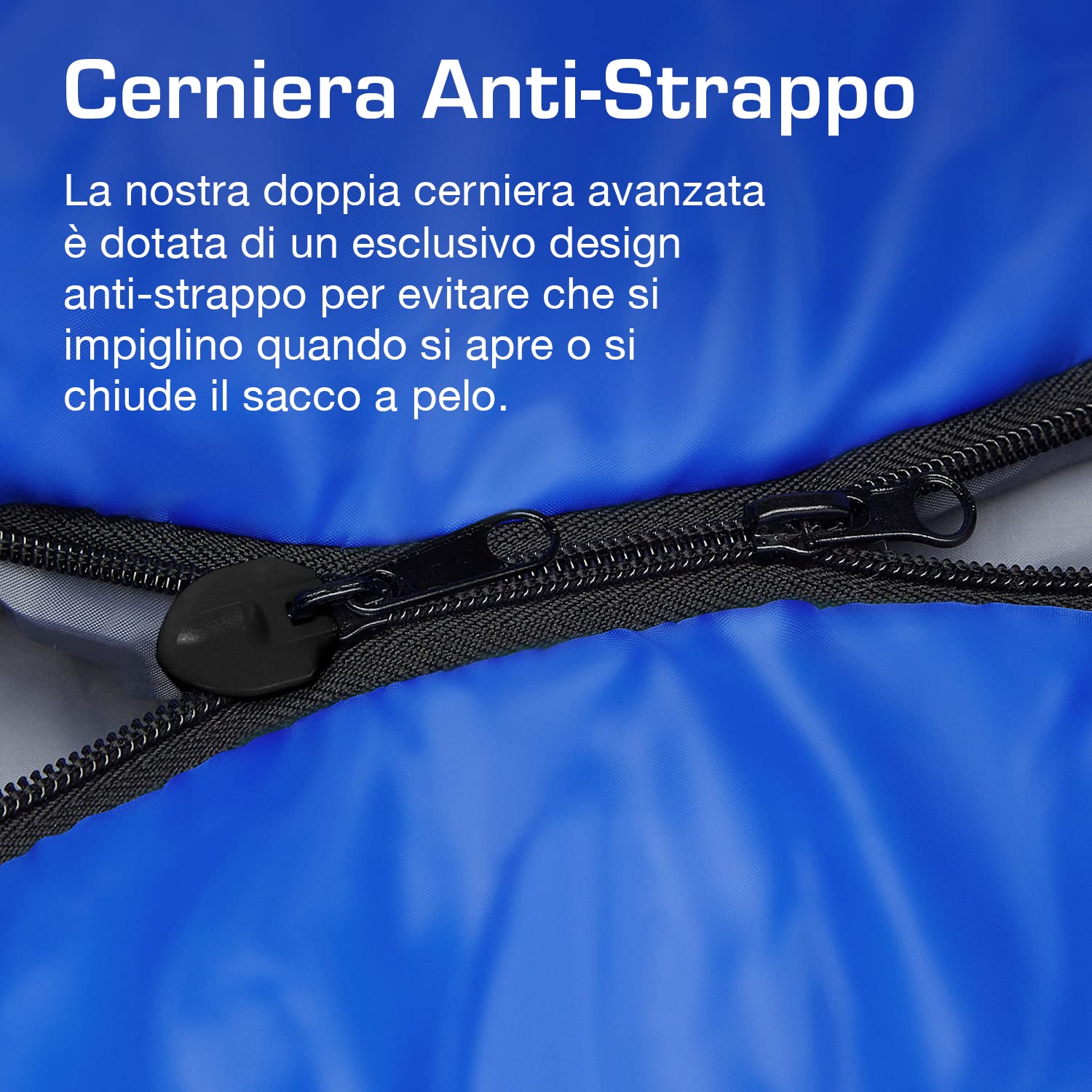 Active Era Sacco a Pelo 4 Stagioni a Mummia. Impermeabile ed Antistrappo. con Cappuccio, Leggero e Compatto. Ideale per Campeggio ed Escursioni.