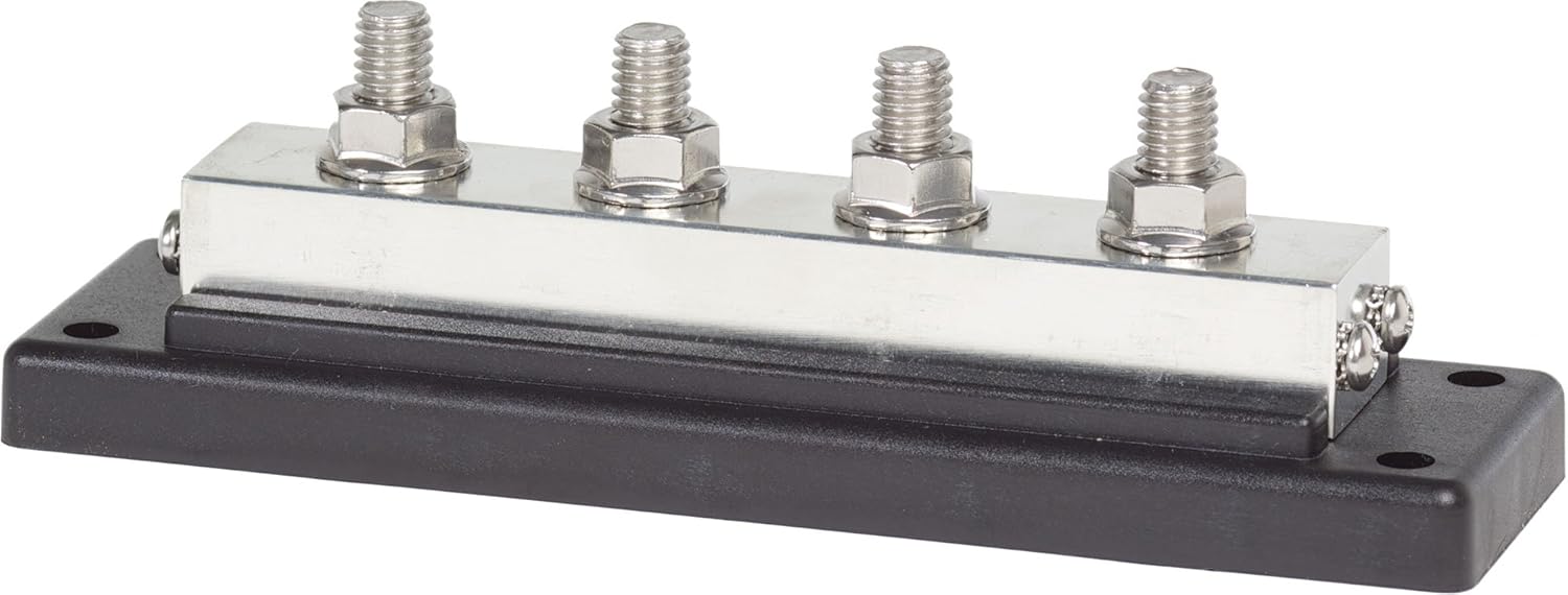 Blue Sea 2104 PowerBar 600 Ampere Cable Connector 4 x 3/8 16 Stud Terminal