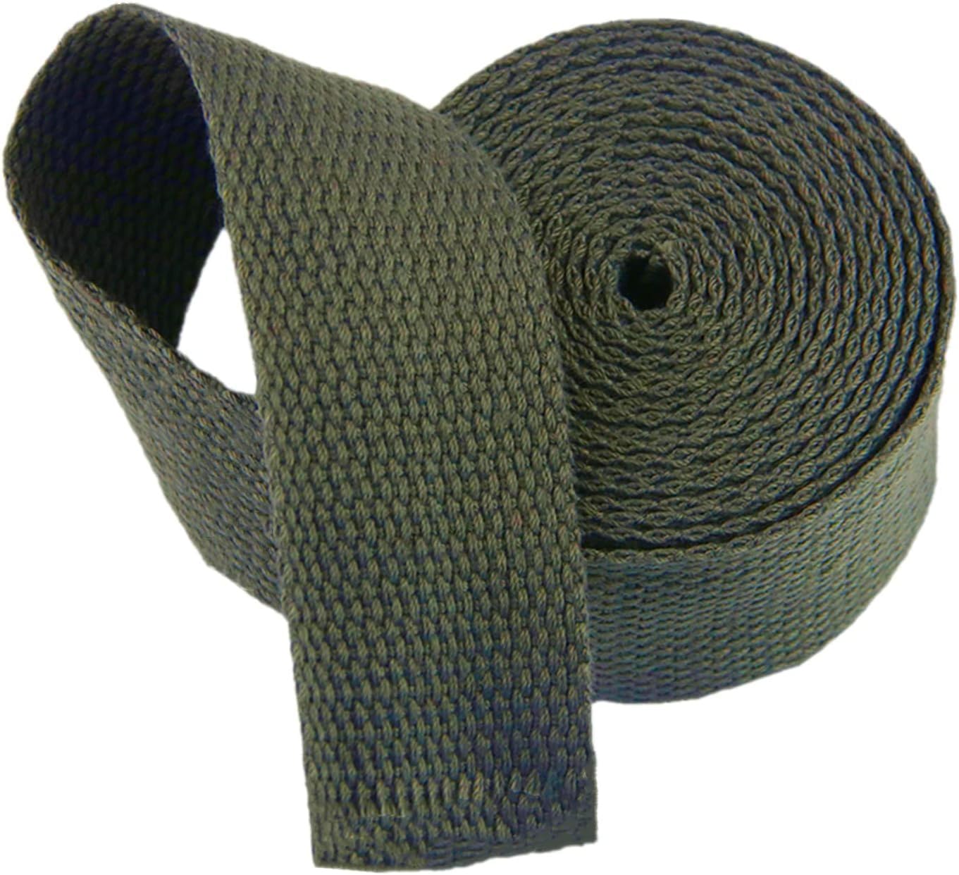 ABB Ropes & Niwars 38 MM Olive Green Spun Polyester Webbing Sling Belt for Lifting and for Bags Luggage School and Collage Bag Travel Bag Sports Safety Harness Purpose and DIY - 10 Mtrs-picture-26