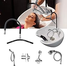 Head Spa Water Circulation Support, Thermal Therapy Shower System for Hair Washing Round Interface Hair Washing Head Massage Thermal Therapy