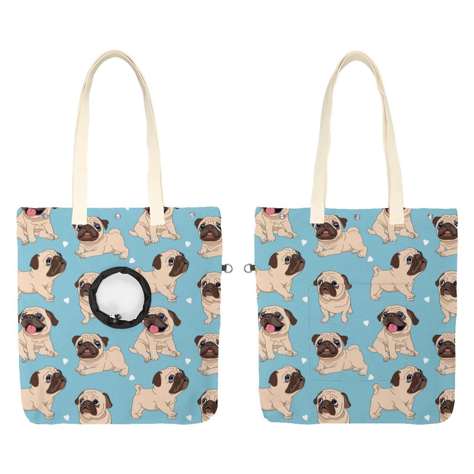 Sac à bandoulière en toile pour animaux contre l'anxiété des chiots