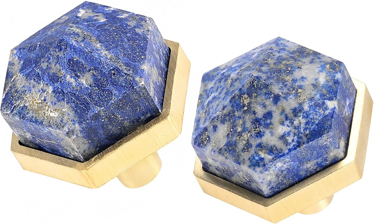 Lapis Lazuli Blue Stone Knobs Brass Knobs Kitchen Cabinet Hardware For Dresser Drawer Pulls - View #12