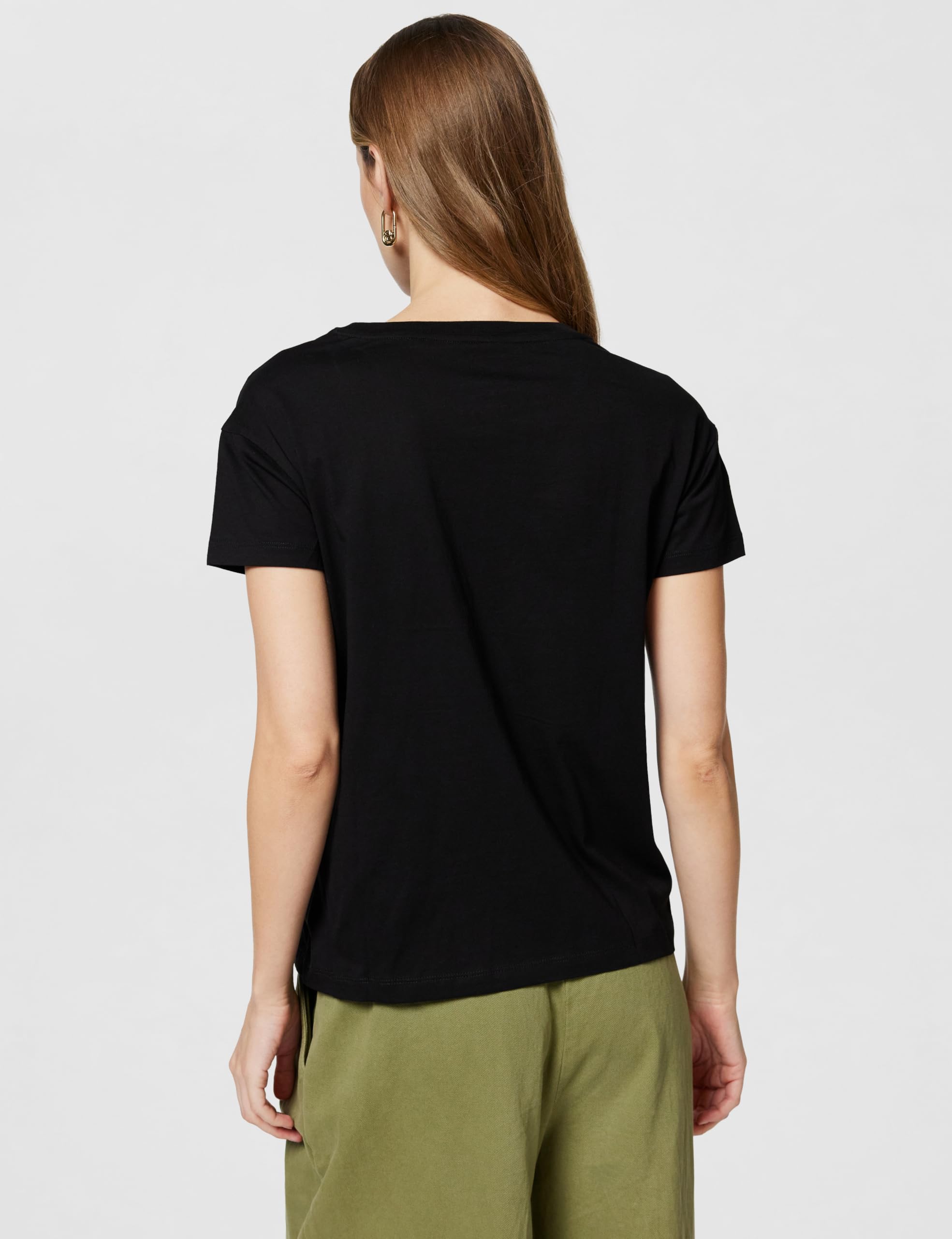 Armani Exchange Short Sleeve Front Print Boyfriend Fit T-Shirt Donna
