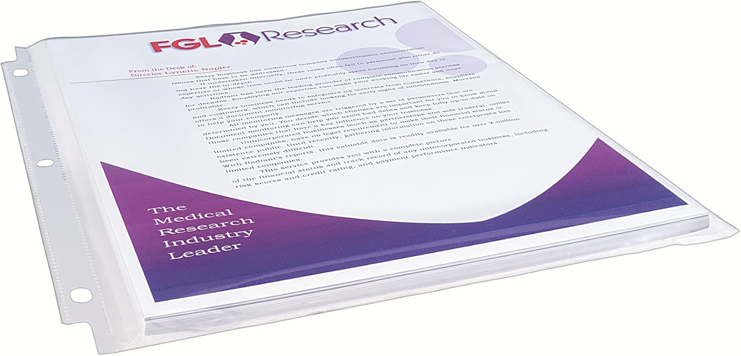 Avery Clear High-Capacity Sheet Protectors, Hold 50 Sheets, Heavyweight, 25 Multi Page Protectors (74171) : Office Products