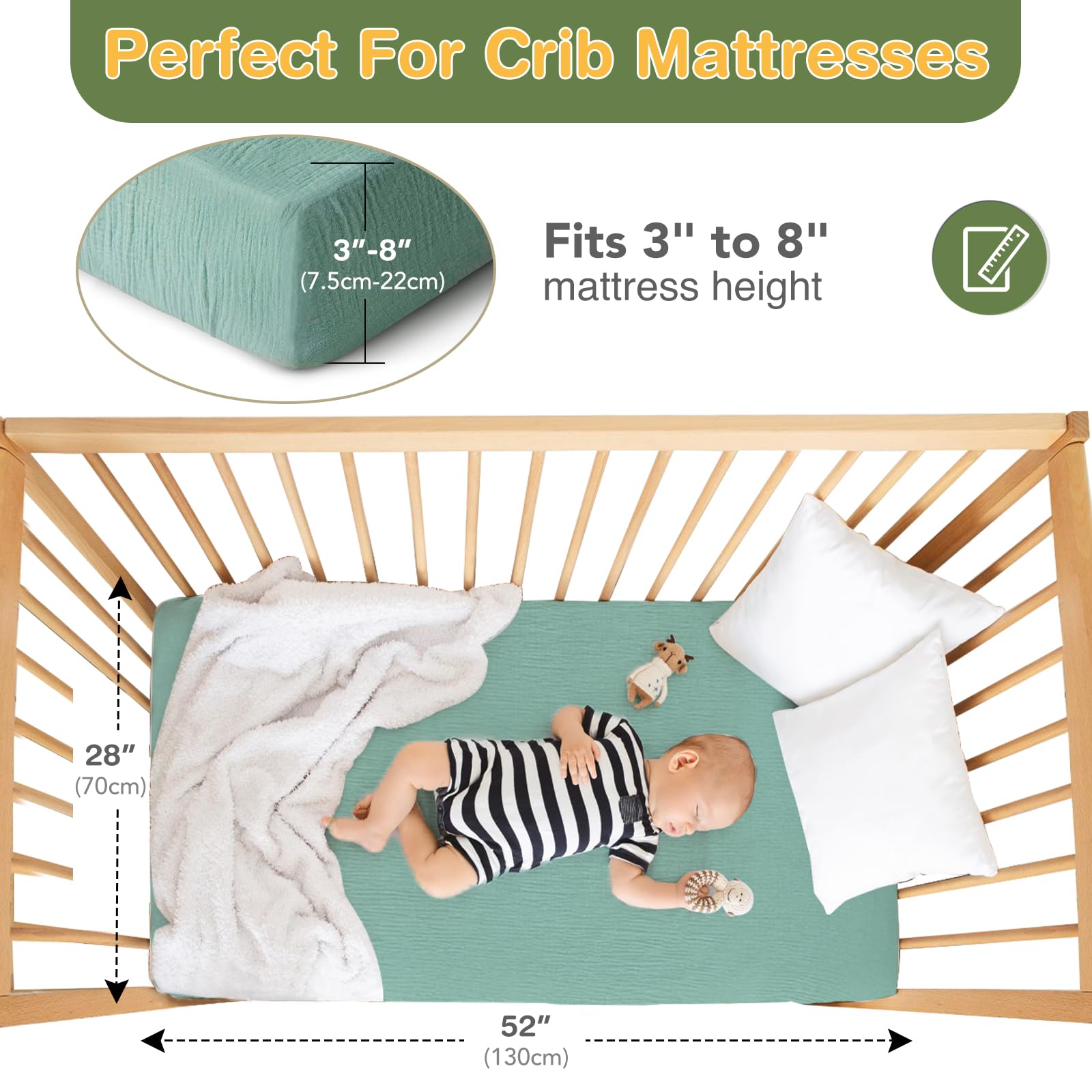 Child of Mine Made by Carter's Counting Sheep Fitted Crib Sheet, 2 pk