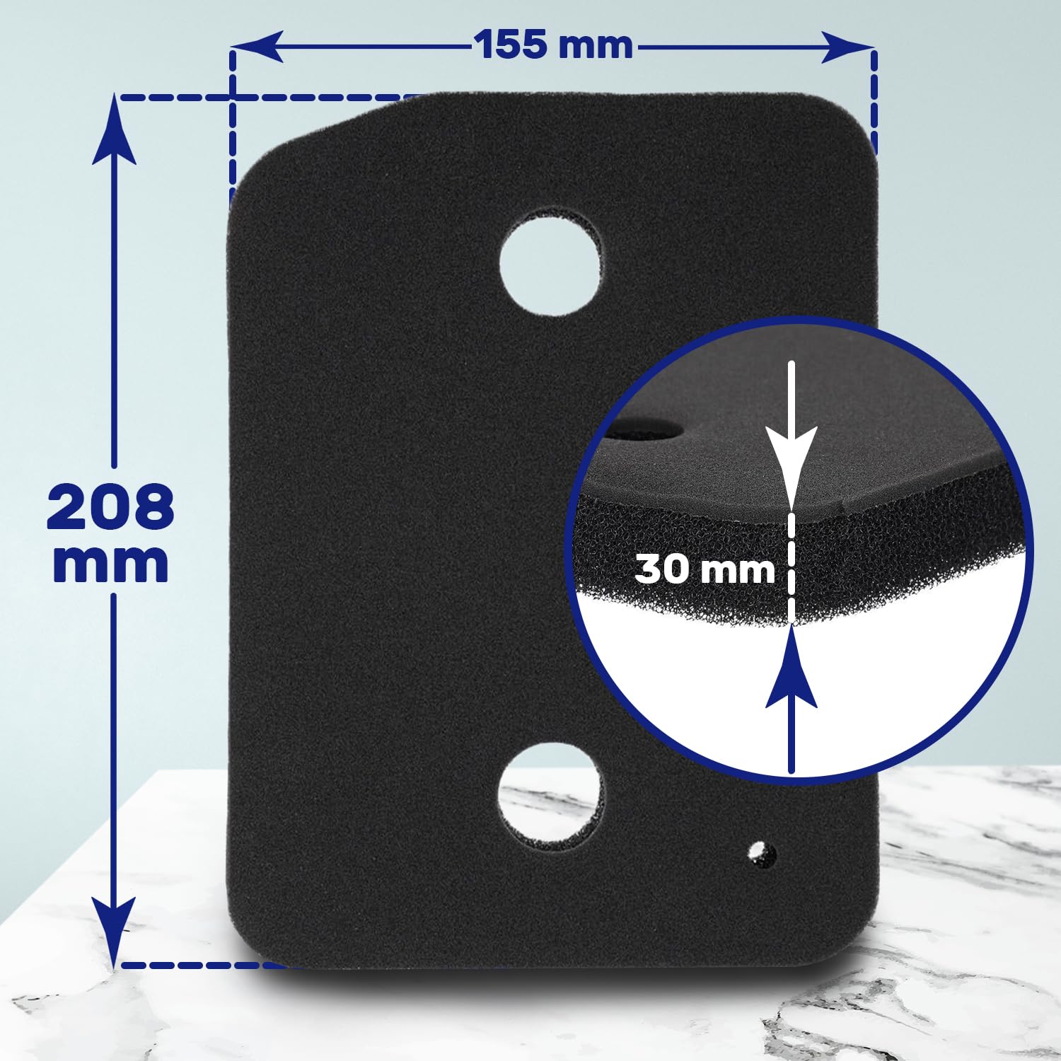 2 Piezas Filtro Esponja Secadora 9164761 para Miele Tiene el Tamaño 208 x 155 x 30 mm Filtros para Secadora de Ropa con Garantía de 10 Años - MONTERAL