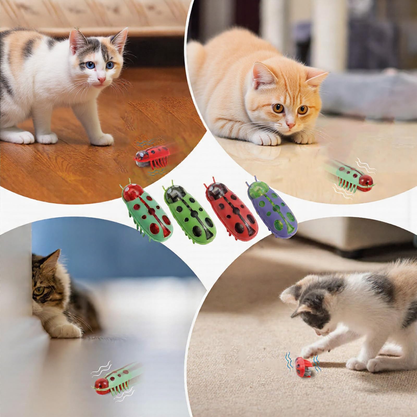 Giocattoli Elettrici Per Gatti - 4 Coccinelle Mobili Per Intrattenere Il Tuo Micio - Foto 11
