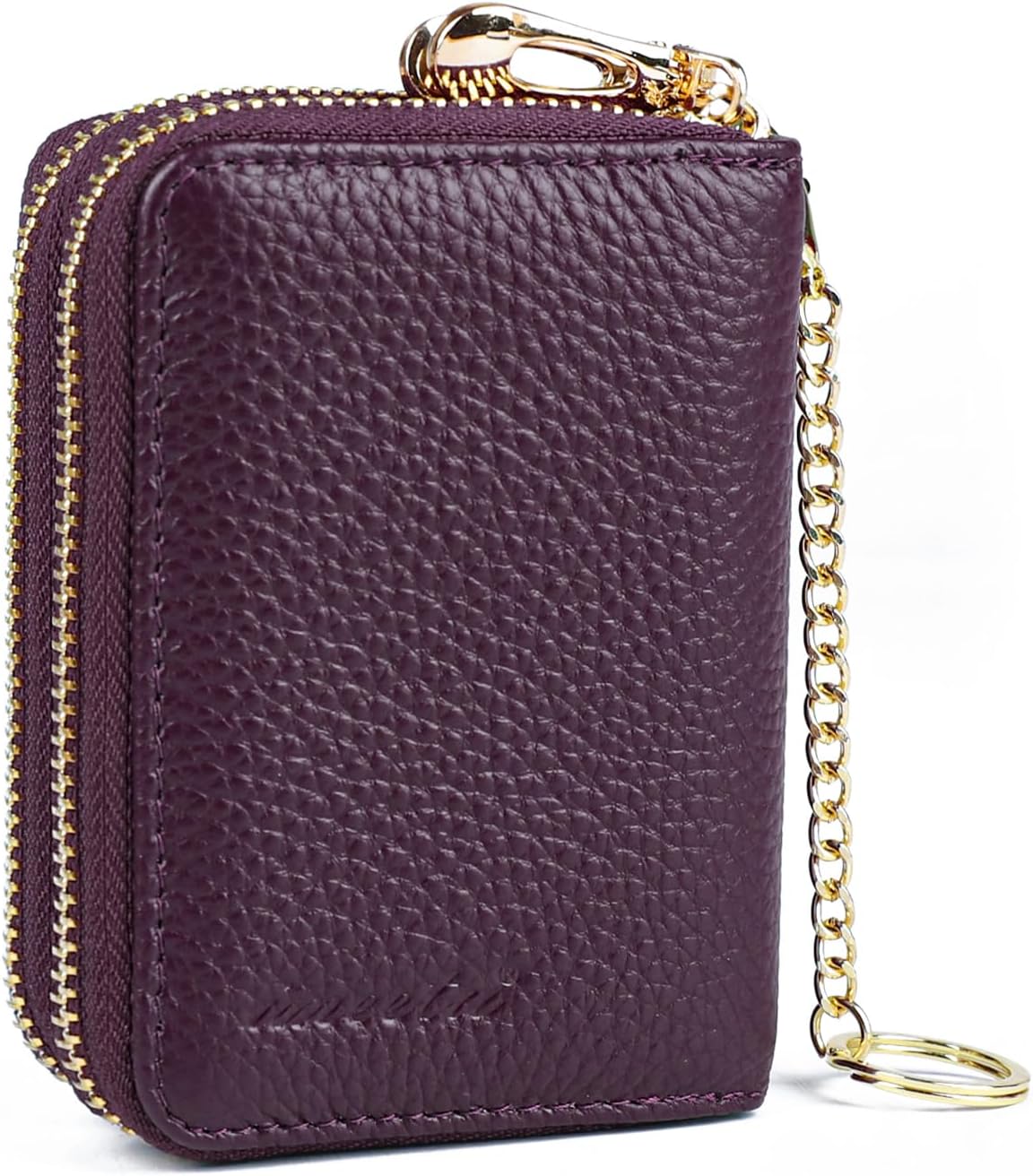 imeetu Rfid Credit Card Holder,Genuine Leather Businese Card Case,Rfid Blocking Wallet for Women & Men - Image 3