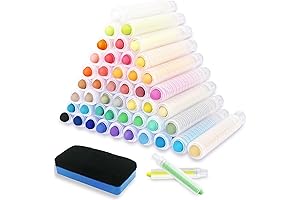Kids Chalk Set of 48, Washable Non-Toxic Colored Drawing Chalks