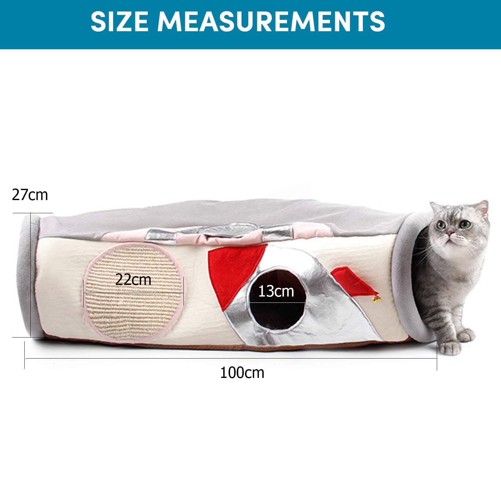 Centre De Jeu Tunnel pour Chat Tunnels De Jeu,Jouet De Tunnel pour Chat pour Animaux De Compagnie, Tunnel pour Animaux De Compagnie Pliable,Animal D'entraînement Interactif pour Chat