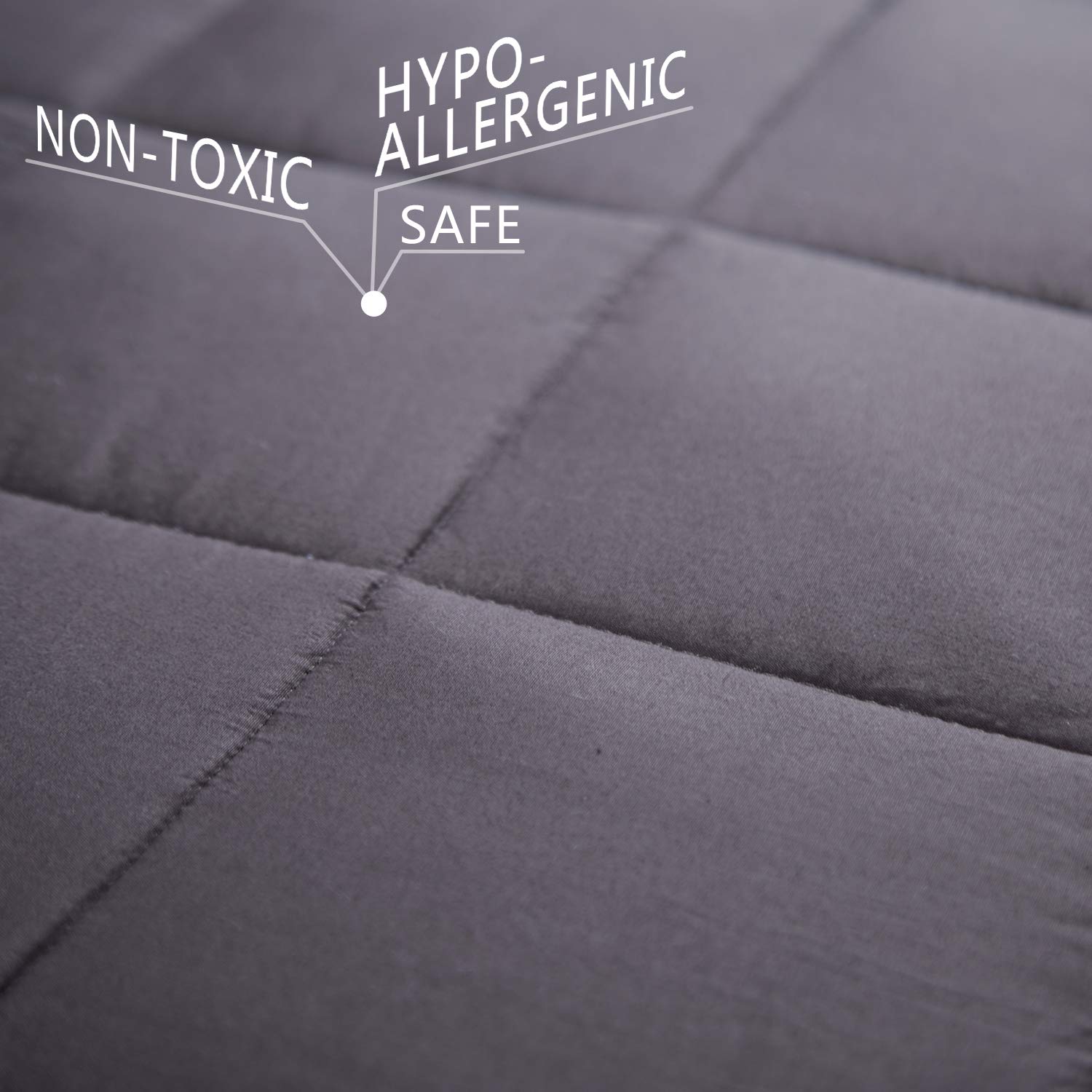Coperta ponderata con copertura sostituibile, coperta ponderata con perline di vetro per adulti, coperta pesante (grigio, 150 x 200 cm, 6,8 kg)