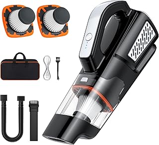 Handheld Vacuums, Cordless Car Hoover Handheld Vacuum Cleaner, Powerful Car Vacuum Cleaner with 9500PA Adjustable Suction Mini Hand held Hoover for Car, House, Stairs, Pets Hair, Sofa, Carpet Cleaning