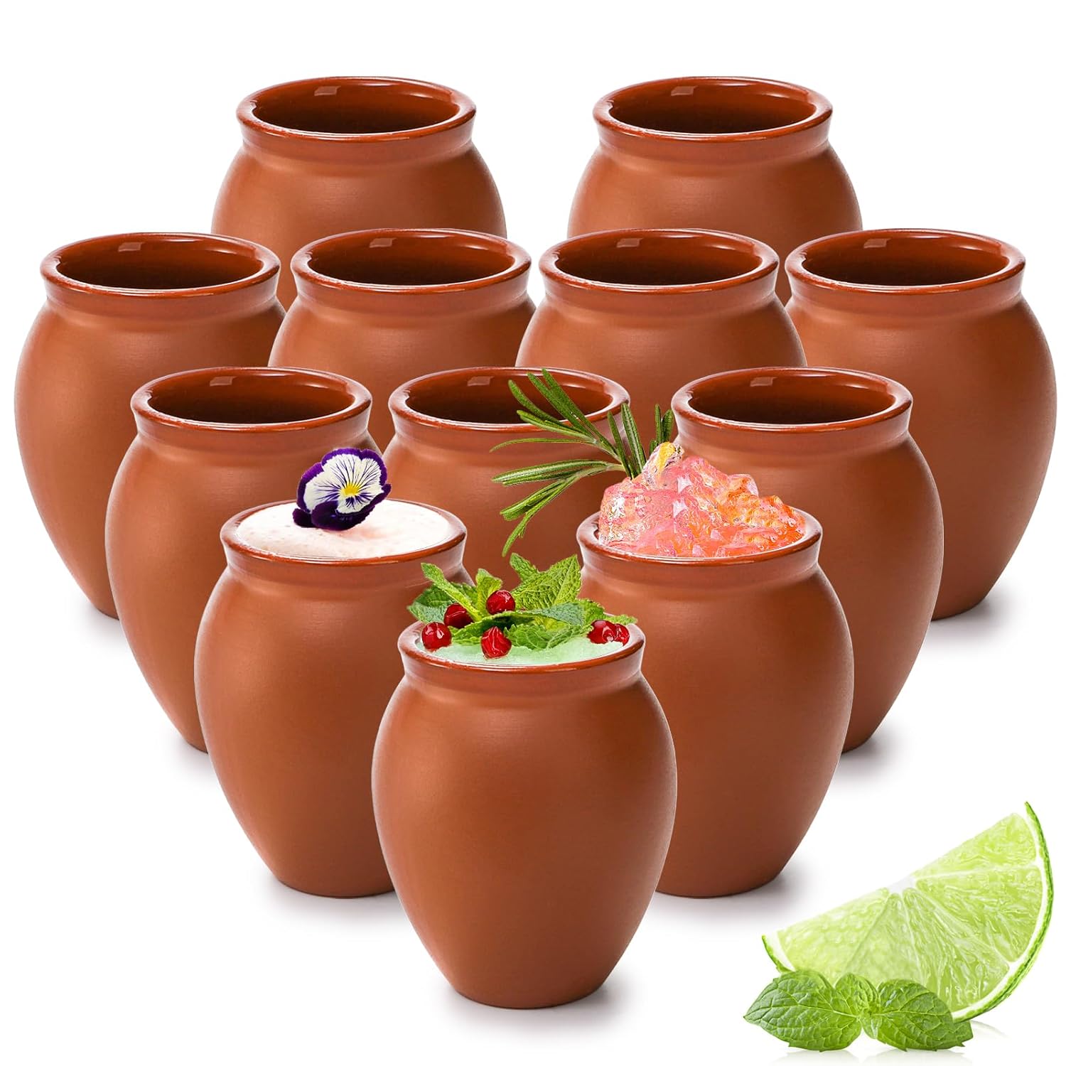 Kingrol Mexican Cantaritos: Authentic Clay Shot Glasses Kingrol Mexican Cantaritos: Authentic Clay Shot Glasses