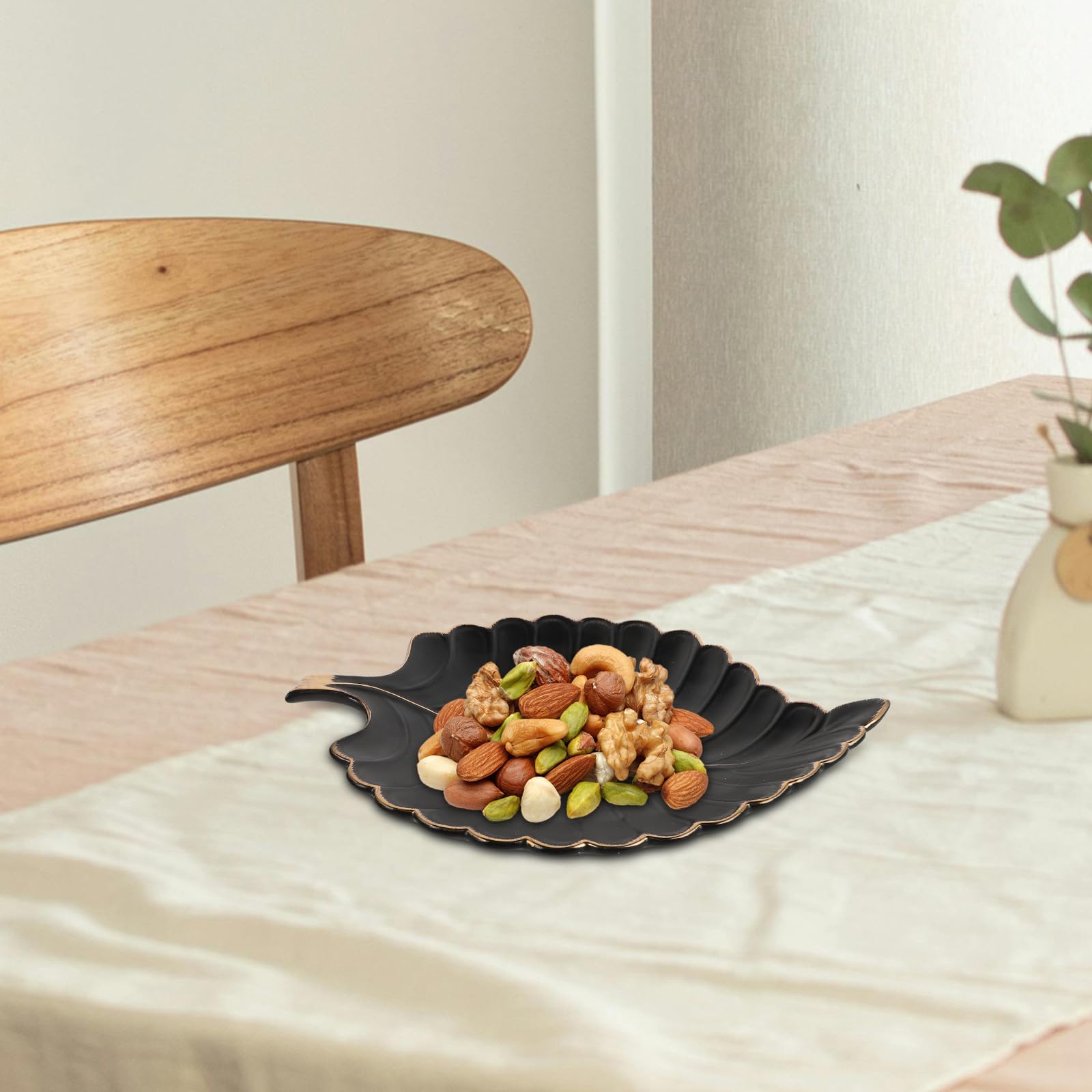 Beavorty Vassoio e Organizzazione di a Forma di in Dorato, e Multifunzionale per Arredamento e Oggetti Decorativi