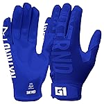 Nxtrnd G1 Youth Football Gloves, Kids Sticky Receiver Gloves (Blue, Youth Medium)